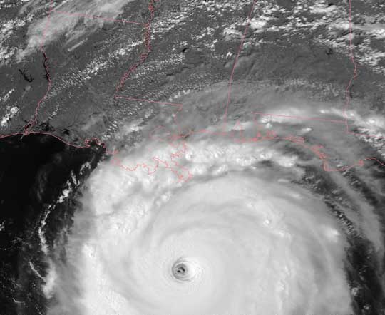  Katrina.  28  2005  (NOAA 18, UTC 19.53)